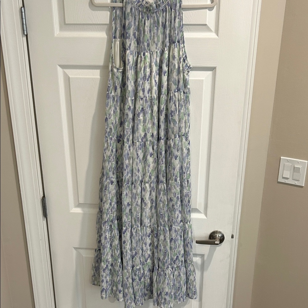Floral Maxi dress - Blue and Green